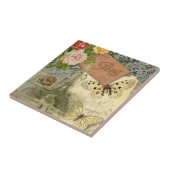 パリフランスアンティークアートワークコラージュフランスのエッフェル タイル (側面)