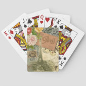 パリフランスアンティークアートワークコラージュフランスのエッフェル トランプ (裏面)