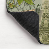 パリフランスアンティークアートワークコラージュフランスのエッフェル マウスパッド (コーナー)