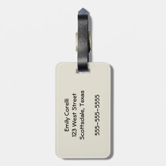 パリフランスアンティークアートワークコラージュフランスのエッフェル ラゲッジタグ (裏面縦)