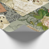 パリフランスアンティークアートワークコラージュフランスのエッフェル ラッピングペーパー (角)