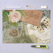 パリフランスアンティークアートワークコラージュフランスのエッフェル 薄葉紙 (クラフト)