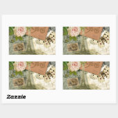 パリフランスアンティークアートワークコラージュフランスのエッフェル 長方形シール (シート)