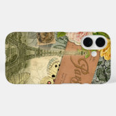 パリフランスアンティークアートワークコラージュフランスのエッフェル Case-Mate iPhoneケース (裏面 (横))