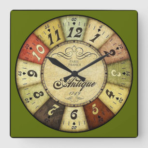 パリフランスアンティーク スクエア壁時計
