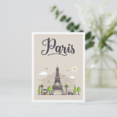 パリフランスアートトラベルイラストレーション ポストカード (スタンド正面)