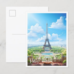 パリフランスアートヴィンテージトラベル ポストカード