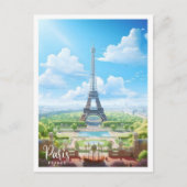 パリフランスアートヴィンテージトラベル ポストカード (正面)