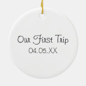 パリフランスエッフェルタワーウォーターカラークリスマス セラミックオーナメント (裏面)