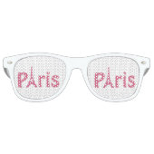 パリフランスエッフェルタワーカッコいいピンク レトロサングラス (正面)