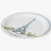 パリフランスエッフェルタワーカラースケッチ |パリウィ ペーパープレート (アングル)