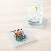 パリフランスエッフェルタワーギフト ガラスコースター (アングル)