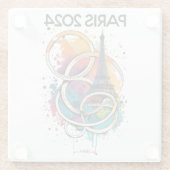 パリフランスエッフェルタワーギフト ガラスコースター (裏面)