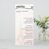 パリフランスエッフェルタワーハートウェディングレセプション メニュー (スタンド正面)