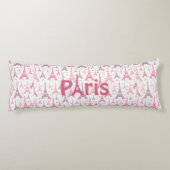 パリフランスエッフェルタワーピンクパープルヨーロッパ ボディピロー (裏面)