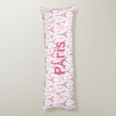パリフランスエッフェルタワーピンクパープルヨーロッパ ボディピロー (裏面 (縦))
