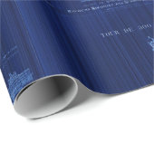 パリフランスエッフェルタワーブループリント建築 ラッピングペーパー (ロールコーナー)