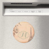 パリフランスエッフェルタワーモノグラムイニシャルマグネット マグネット (インサイチュ (食洗機))