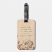 パリフランスエッフェルタワーモノグラムラゲージタグ ラゲッジタグ (裏面縦)