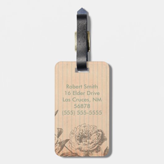 パリフランスエッフェルタワーモノグラムラゲージタグ ラゲッジタグ (裏面縦)