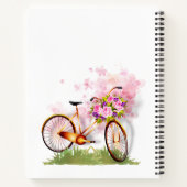 パリフランスエッフェルタワーヴィンタンジェランプ自転車 ノートブック (裏面)