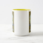 パリフランスエッフェルタワーヴィンテージオリエ表現ント ツートーンマグカップ (中央)