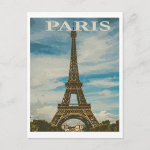 パリフランスエッフェルタワーヴィンテージ旅行はがき ポストカード