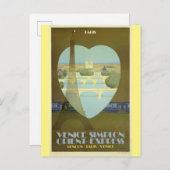 パリフランスエッフェルタワーヴィンテージ旅行ポスター ポストカード (正面/裏面)