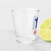 パリフランスエッフェルタワー国旗のフランスの地図 ショットグラス (左)