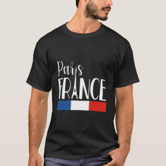 パリフランスエッフェルタワー国旗ヨーロッパフランスのトラーブ Tシャツ