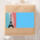 パリフランスエッフェルタワー誕生日パーティー平和 ラベル (インサイチュ)