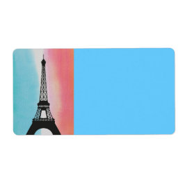 パリフランスエッフェルタワー誕生日パーティー平和 ラベル