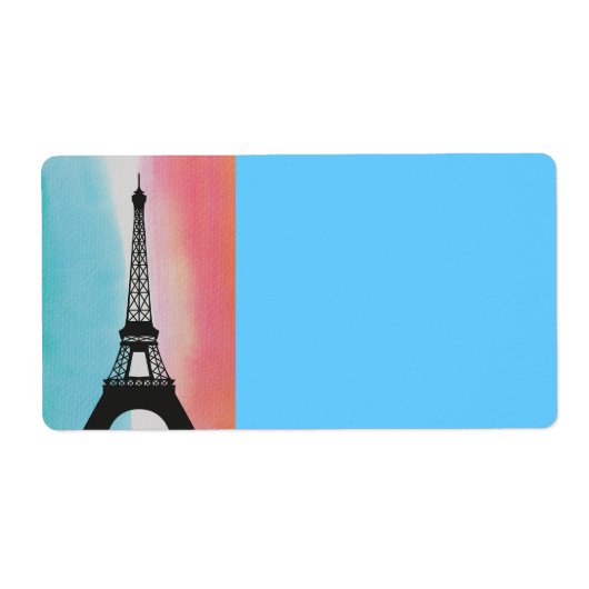 パリフランスエッフェルタワー誕生日パーティー平和 ラベル (正面)