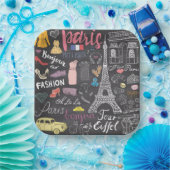 パリフランスエッフェルタワー ペーパープレート (パーティー)