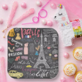 パリフランスエッフェルタワー ペーパープレート (パーティー)