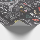 パリフランスエッフェルタワー ラッピングペーパー (角)