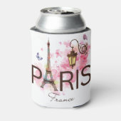 パリフランスエッフェルタワー&ランプ 缶クーラー (缶裏面)