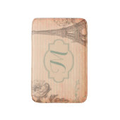 パリフランスエッフェル塔のぼろぼろのシックなバス・マット バスマット (正面縦)