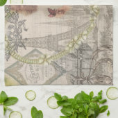 パリフランスガールかわいらしエッフェル キッチンタオル (折り畳み)