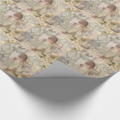 パリフランスガールかわいらしエッフェル ラッピングペーパー (角)