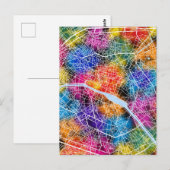 パリフランスシティの地図 ポストカード (正面/裏面)