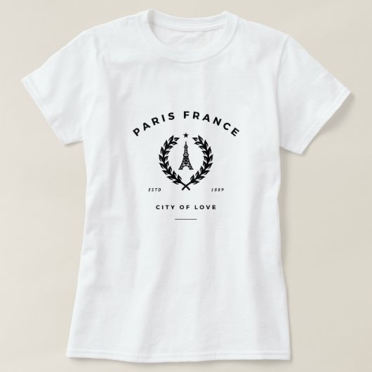 パリフランスシティオブラヴ Tシャツ (デザイン正面)