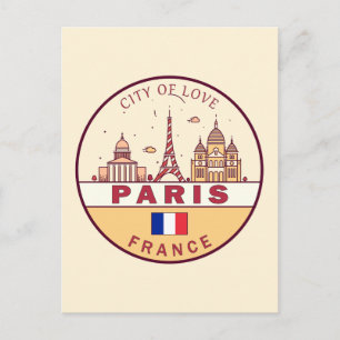 パリフランスシティスカイラインエンブレム ポストカード
