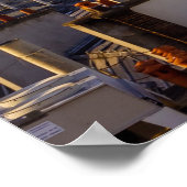 パリフランススカイラインエッフェルタワーピンクスカイ ポスター (角)