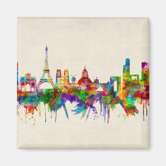 パリフランススカイライン マグネット (正面)