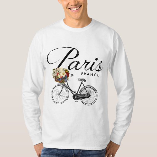 パリフランススーベリーパリバイクイメージ Tシャツ (正面)