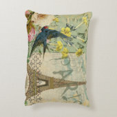 パリフランストラベルヴィンテージアンティークアー絵画トズ アクセントクッション (裏面(縦))