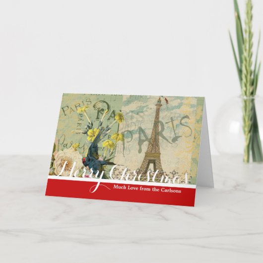 パリフランストラベルヴィンテージアンティークアー絵画トズ シーズンカード (正面)
