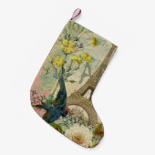 パリフランストラベルヴィンテージアンティークアー絵画トズ スモールクリスマスストッキング (正面 (吊り時))