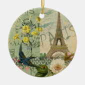 パリフランストラベルヴィンテージアンティークアー絵画トズ セラミックオーナメント (正面)